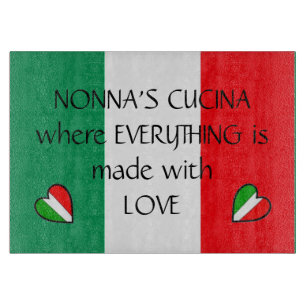 De Italiaanse vlag van Nonna is in Cucina Snijplank