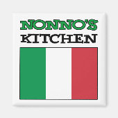 De Italiaanse vlag van Nonno's Kitchen Magneet (Voorkant)