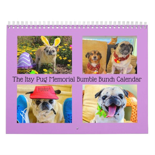 De Itsy Pug Memorial Bumble Bunch 2022 Calendar Kalender (Hoes)