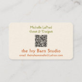 De Ivy Barn Studio visitekaart Visitekaartje (Achterkant)