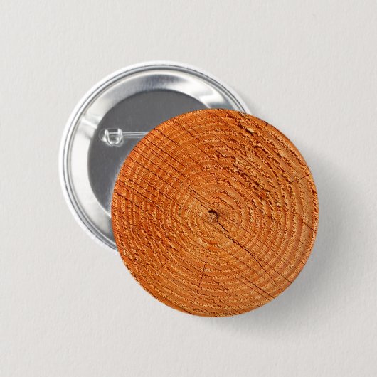 De jaarringen van de bomen sluiten dicht ronde button 5,7 cm (Voorkant /achterkant)