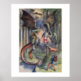 De Jabberwocky Alice's Avontuur in Wonderland Poster