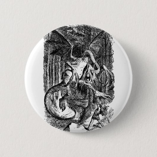 De Jabberwocky Ronde Button 5,7 Cm (Voorkant)