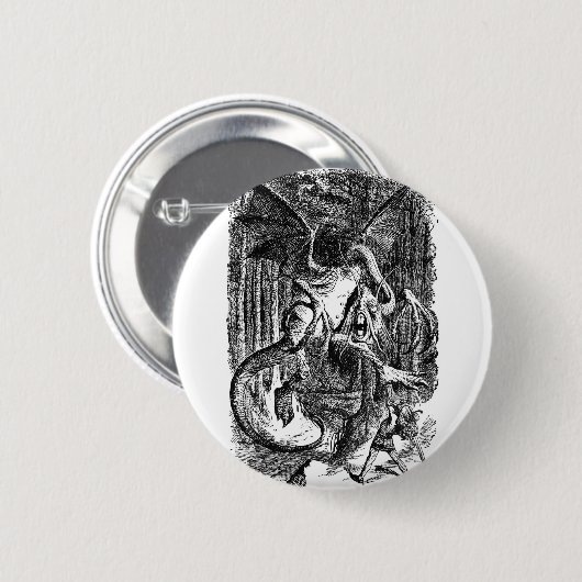 De Jabberwocky Ronde Button 5,7 Cm (Voorkant /achterkant)