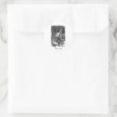 De Jabberwocky Ronde Sticker (Tas)