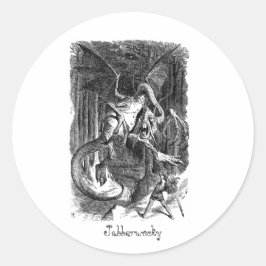 De Jabberwocky Ronde Sticker