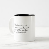 De Jabberwocky Tweekleurige Koffiemok (Voorkant links)