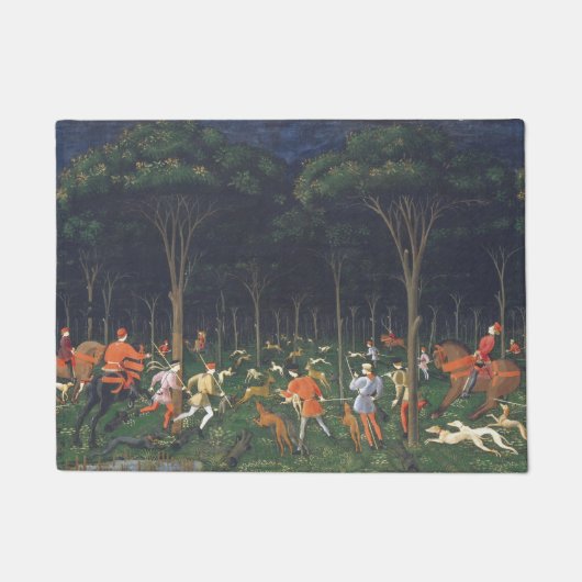 De Jacht in het bos (door Paolo Uccello) Deurmat (Voorkant)