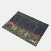 De Jacht in het bos (door Paolo Uccello) Deurmat (Schuin)
