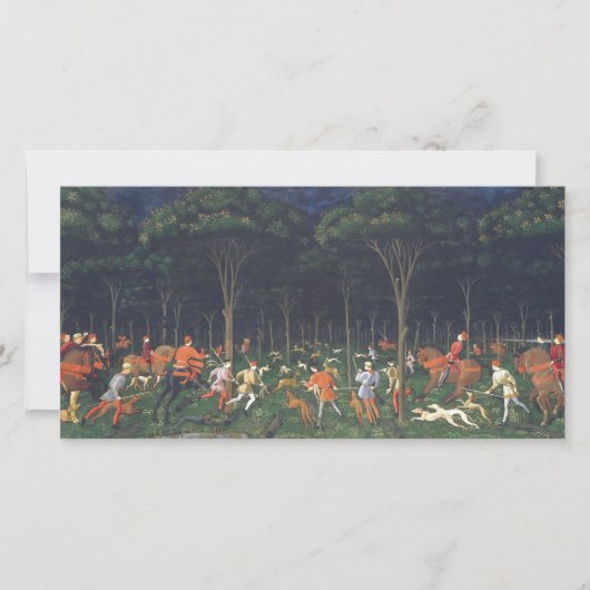 De Jacht in het bos (door Paolo Uccello) Kaart (Voorkant)