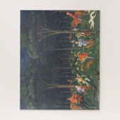 De Jacht in het bos (door Paolo Uccello) Legpuzzel (Verticaal)