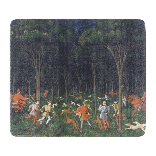 De Jacht in het bos (door Paolo Uccello) Snijplank (Voorkant)