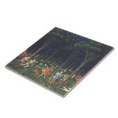 De Jacht in het bos (door Paolo Uccello) Tegeltje (Zijkant)