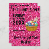 De jacht is aan, PaasEgg Hunt, Funny gift Kaart (Voorkant / Achterkant)