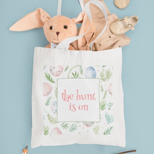 De jacht is begonnen | Paaseieren en groen | Pasen Tote Bag