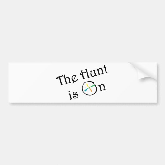 De jacht is geopend bumpersticker (Voorkant)