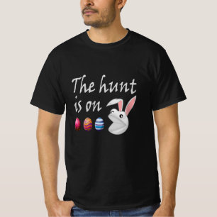 De jacht is geopend Paashaas Eierenschat T-shirt