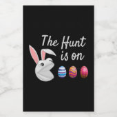 De jacht is op paasbunny Egg Hunt Voedselcontainer Etiket (Enkel label)