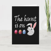 De jacht is op Paashaas Eierenschat Kaart (Voorkant)