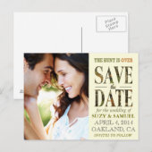 De jacht is over Camo Save the Date aankondiging (Voorkant / Achterkant)