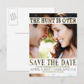 De jacht is over Camo Save the Date aankondiging (Voorkant / Achterkant)