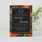 De jacht is over camouflage bruiloft uitnodiging (Staand voorkant)