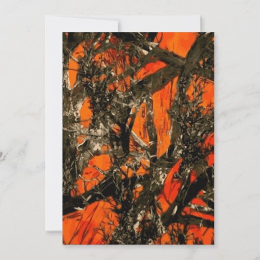 De jacht is over camouflage bruiloft uitnodiging (Achterkant)