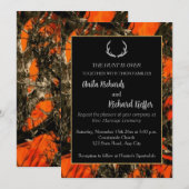 De jacht is over camouflage bruiloft uitnodiging (Voorkant / Achterkant)