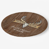 De jacht is over de bijtende bruiloft papieren bordje (Gekanteld)