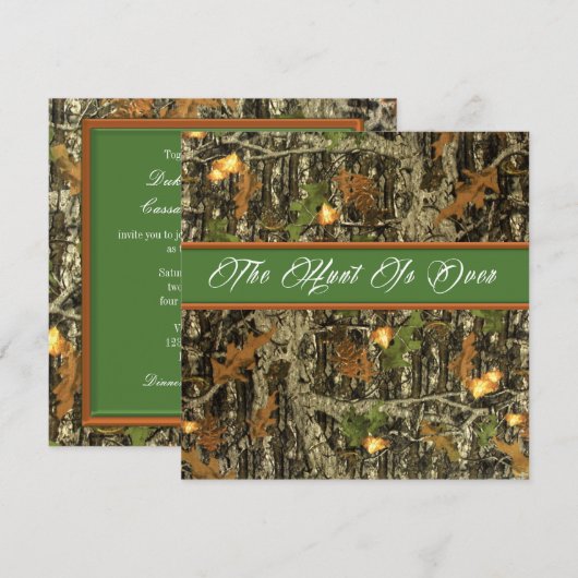 De jacht is over de bruiloft. kaart (Voorkant / Achterkant)