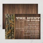 De jacht is over de huwelijksuitnodiging kaart (Voorkant / Achterkant)