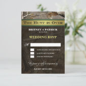 De jacht is over de jacht op Camo bruiloft RSVP Ka (Staand voorkant)