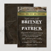 De jacht is over de jacht op Camo bruiloft uitnodi Kaart (Voorkant / Achterkant)