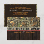 De jacht is over de uitnodiging tot het huwelijk v (Voorkant / Achterkant)