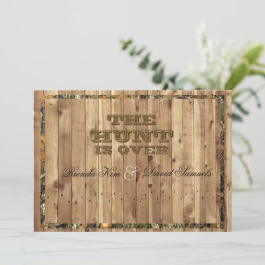 De jacht is over de uitnodiging tot het huwelijk v (Staand voorkant)