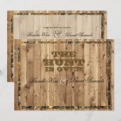 De jacht is over de uitnodiging tot het huwelijk v (Voorkant / Achterkant)