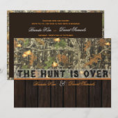De jacht is over de uitnodiging tot het huwelijk v (Voorkant / Achterkant)