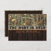 De jacht is over de uitnodiging tot het huwelijk v (Voorkant / Achterkant)