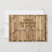 De jacht is over de uitnodiging tot het huwelijk v (Voorkant)