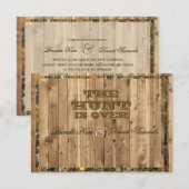 De jacht is over de uitnodiging tot het huwelijk v (Voorkant / Achterkant)