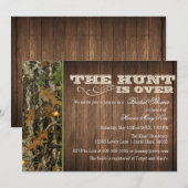 De jacht is over de uitnodiging van de Bridal-douw (Voorkant / Achterkant)