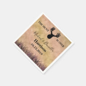 De jacht is over het huwelijk servet (Hoek)