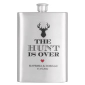 De jacht is over het Rustic Country Weddenschap Flacon (Voorkant)