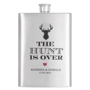 De jacht is over het Rustic Country Weddenschap Flacon