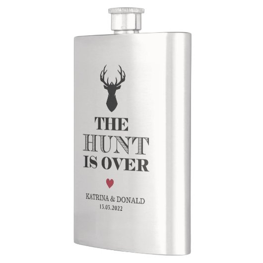 De jacht is over het Rustic Country Weddenschap Flacon (Links)