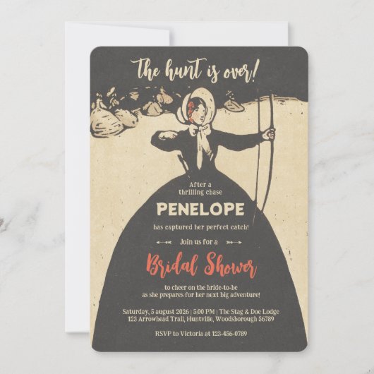 De jacht is over het Vrijgezellenfeest Kaart (Voorkant)