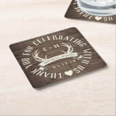 De jacht is over huwelijksgunst gepersonaliseerd kartonnen onderzetters (Schuin)