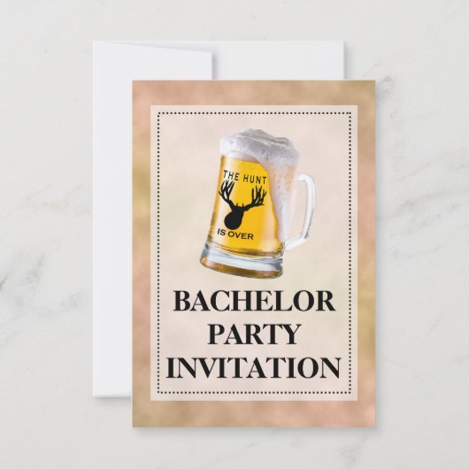 De Jacht is Voorbij Bachelorfeest Kaart (Achterkant)