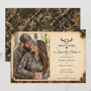 De Jacht Is Voorbij Camouflage Foto Save the Date