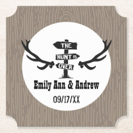 De jacht is voorbij kartonnen onderzetters